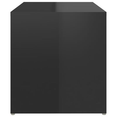 vidaXL Bijzettafel 59x36x38 cm spaanplaat hoogglans zwart
