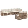 vidaXL Tuinbankenset 8 st Beige poly rattan