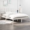 vidaXL Bedframe massief hout wit 120x190 cm