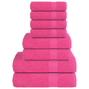 vidaXL 8-delige Handdoekenset FROGN 360 g/m&sup2; roze