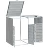 vidaXL Containerberging voor 2 containers 144x81x113 cm staal grijs