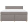 vidaXL Boxspring met matras stof taupe 180x200 cm