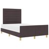 vidaXL Bedframe met hoofdeinde Donkerbruin 160 x 200 cm Stof