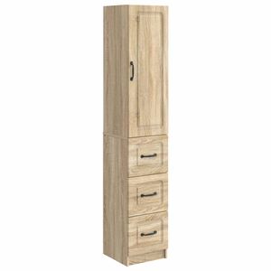 vidaXL Kastenset 2 st 33 x 34,5 x 87 cm Bewerkt hout Sonoma Eiken