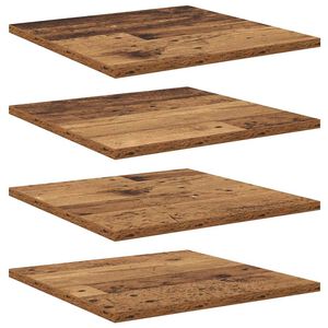 vidaXL Boekenplank Bord 4 pcs Bruin 40 x 40 x 1,5 cm Bewerkt hout