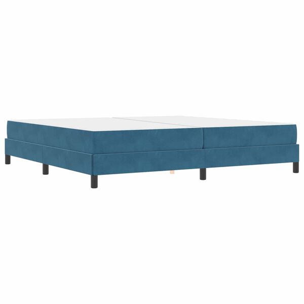 vidaXL Boxspringbed met matras Donkerblauw 200 x 200 cm Stof