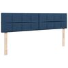 vidaXL Ottoman bed met matrassen 200x200cm stof blauw