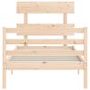 vidaXL Bedframe met hoofdbord massief hout