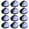 vidaXL LED-wandlampen solar rond zwart 12 st