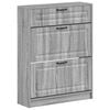vidaXL Schoenenkast UTRECHT 78 x 24 x 100 cm Bewerkt hout Grijs Sonoma
