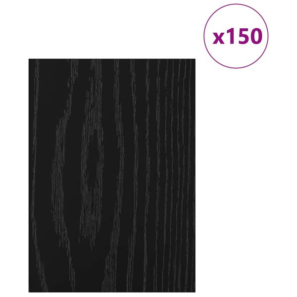 vidaXL Decorpanelen 150 pcs Zwart Eiken 21 x 30 x 0,27 cm Bewerkt hout