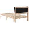 vidaXL Bedframe met Gevoerd Hoofdgedeelte Bruin 100 x 200 cm