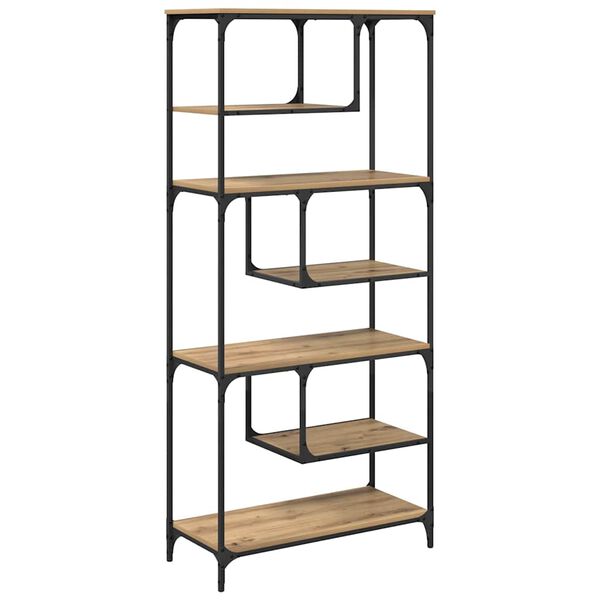 vidaXL Boekenkast artisanaal eikenkleurig 81 x 36 x 176 cm