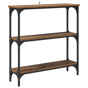vidaXL Wandtafel Oudhout 75 x 22,5 x 75 cm Bewerkt hout