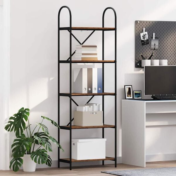 vidaXL Boekenkast Oudhout 60 x 30 x 183 cm Bewerkt hout