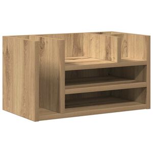 vidaXL Bureau Organizer Artisanaal eiken 44,5 x 24 x 25 cm