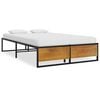 vidaXL Bedframe metaal zwart 120x200 cm