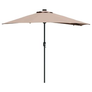 vidaXL Tuinparasol Taupe 294 x 150 x 223 cm Polyester en staal