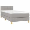 vidaXL Boxspring met matras en LED stof lichtgrijs 80x200 cm
