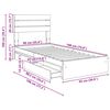 vidaXL Opslag bed met hoofdeinde Grijs Sonoma 90 x 190 cm Bewerkt hout