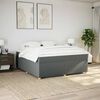 vidaXL Boxspring met matras stof donkergrijs 180x200 cm