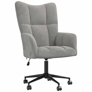vidaXL Relaxstoel fluweel lichtgrijs