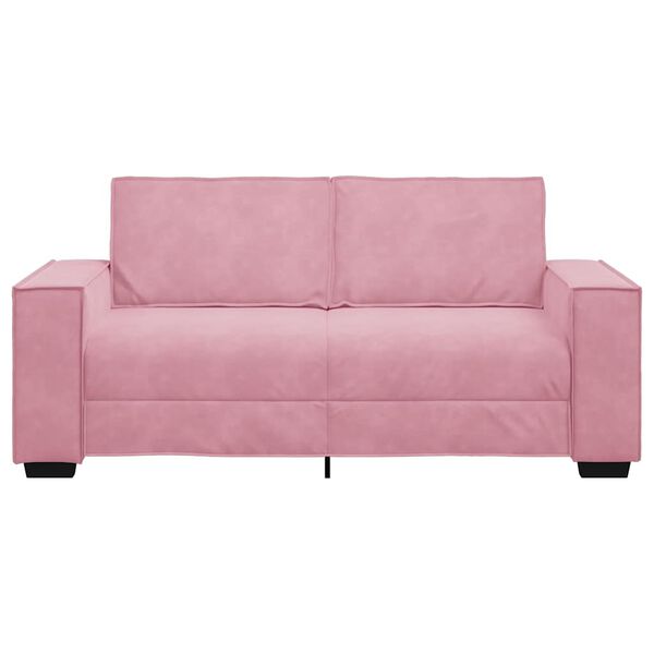 vidaXL Tweezitsbank 180x78x84 cm fluweel roze