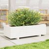 vidaXL Plantenbak 90x40x26,5 cm massief grenenhout wit
