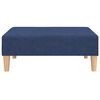 vidaXL Slaapbank 2-zits met voetenbank stof blauw