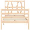 vidaXL Bedframe met hoofdbord massief hout