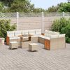 vidaXL Tuinbankenset met kussen 13 pcs Beige en Cr&egrave;me
