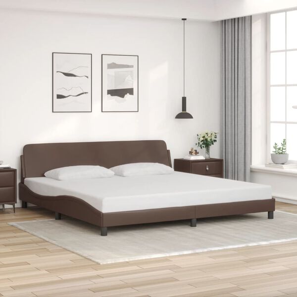 vidaXL Bedframe "Dover" kunstleer bruin 200x200 cm