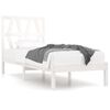 vidaXL Bedframe massief grenenhout wit 90x190 cm