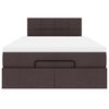 vidaXL Ottoman bed met matras en LED's 120x190 cm stof donkerbruin