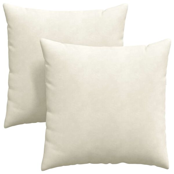 vidaXL Sofa Kussens 2 stuks Crème 80 x 80 cm Cordstof