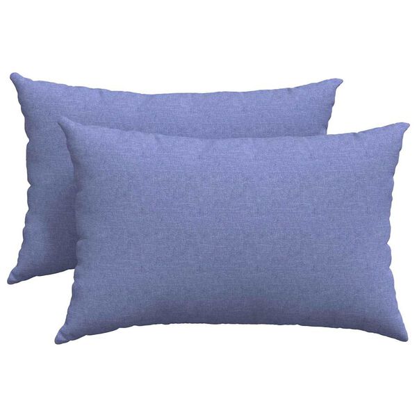 vidaXL Sofa Kussens 2 stuks Blauw 60 x 40 cm Stof