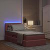 vidaXL Opbergbed met LED met matras met LED Roze 90 x 190 cm Fluweel