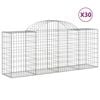 vidaXL Schanskorven 30 st gewelfd 200x50x80/100 cm ijzer