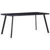 vidaXL Eettafel 180x90x75 cm gehard glas zwart