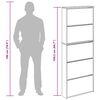 vidaXL Schoenenkast met spiegel 5-laags 63x17x169,5 cm hoogglans wit
