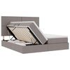 vidaXL Opslag bed met matras met opslag Taupe 200 x 200 cm Nep Leer