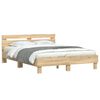 vidaXL Bedframe met hoofdeinde bewerkt hout sonoma eiken 140x200 cm