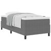 vidaXL Boxspringbed Lichtgrijs en wit. 90 x 190 cm Katoen Stof