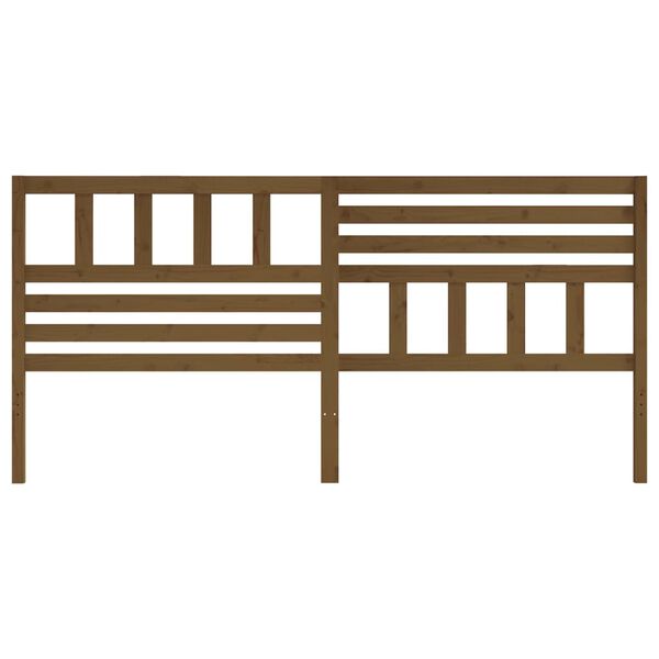 vidaXL Hoofdbord 206x4x100 cm massief grenenhout honingbruin