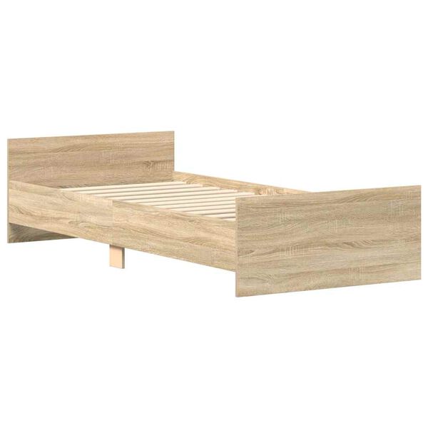 vidaXL Bedframe zonder matras hout sonoma eikenkleurig 100x200 cm