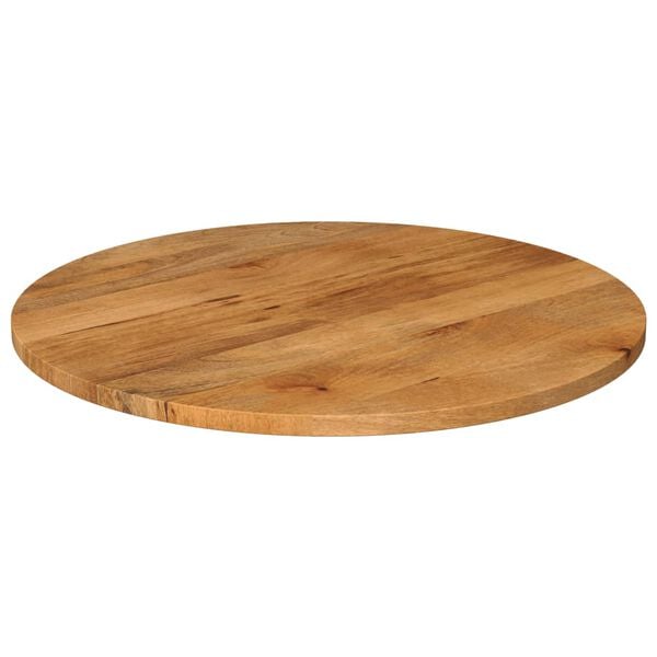 vidaXL Tafelblad rond &Oslash; 80x2,5 cm massief ruw mangohout