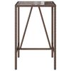 vidaXL Tuinbartafel 70x70x110 cm poly rattan bruin