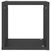 vidaXL Wandschappen kubus 6 st 26x15x26 cm grijs
