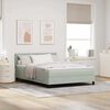 vidaXL LED Box Spring Bed met matras Lichtgrijs 140 x 190 cm Fluweel