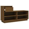 vidaXL Schoenenkast 110x34x61 cm massief grenenhout honingbruin
